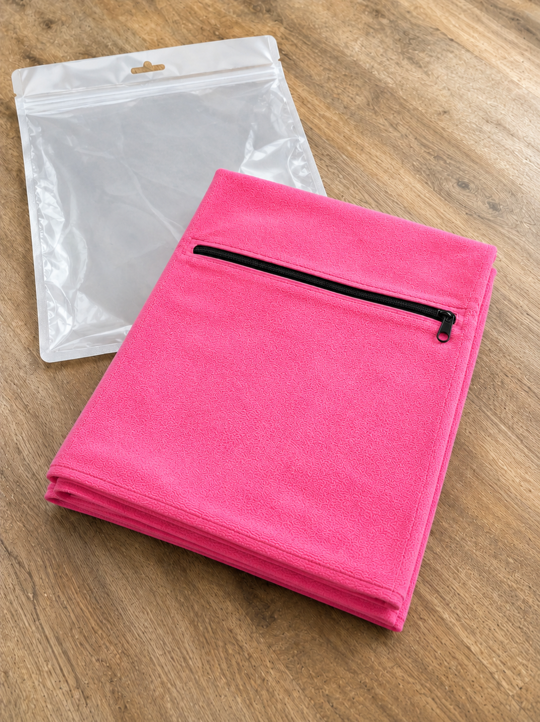 Serviette de sport avec rangement intégré